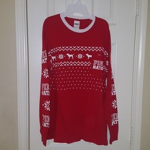 Pink long sleeve holiday tee